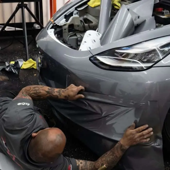 Grey Tesla Vinyl Wrap