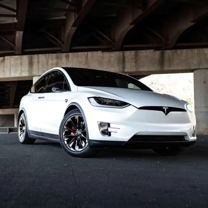 White Tesla Paint Protection Film