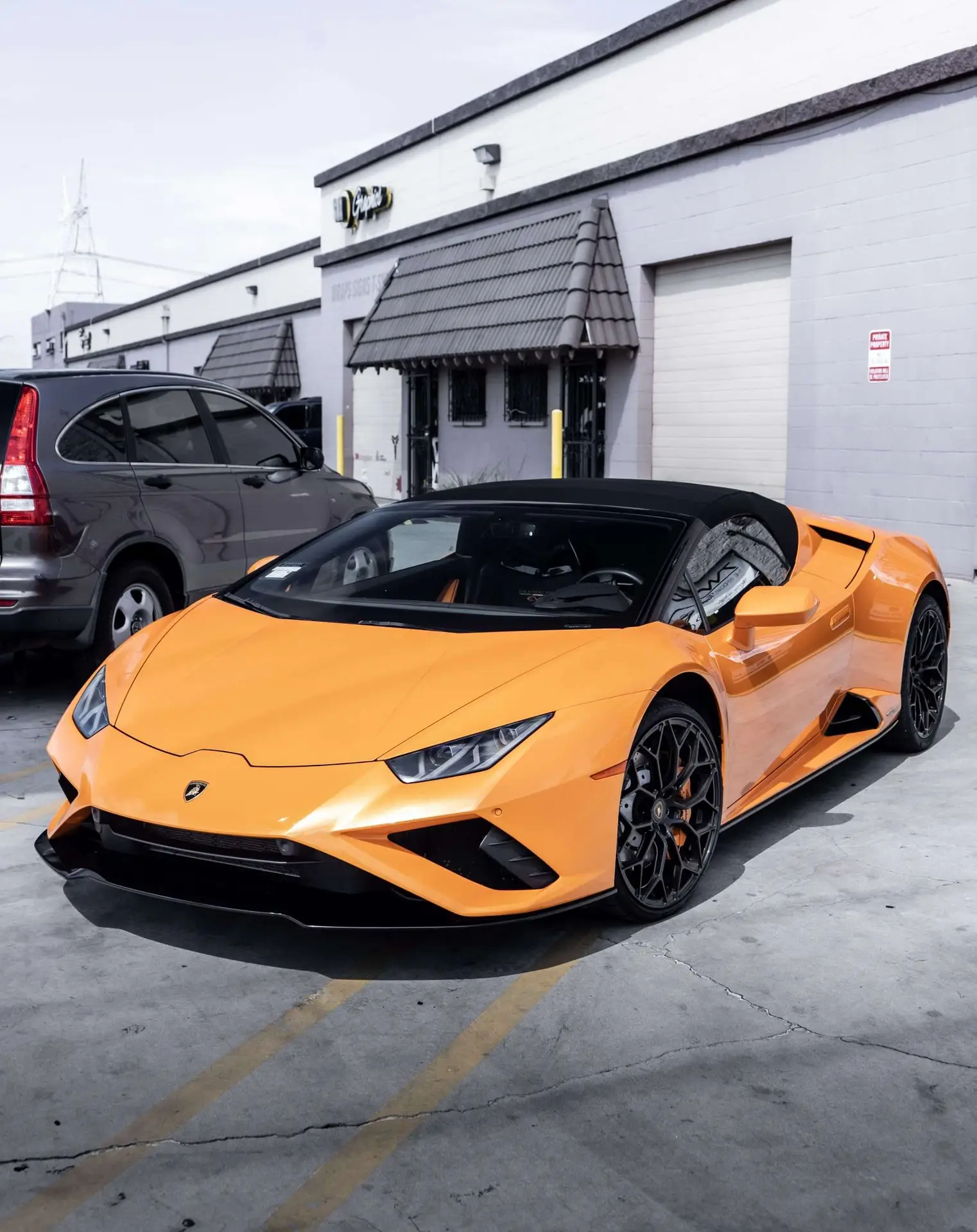 Orange Lamborghini with paint protection film at PPF PROS