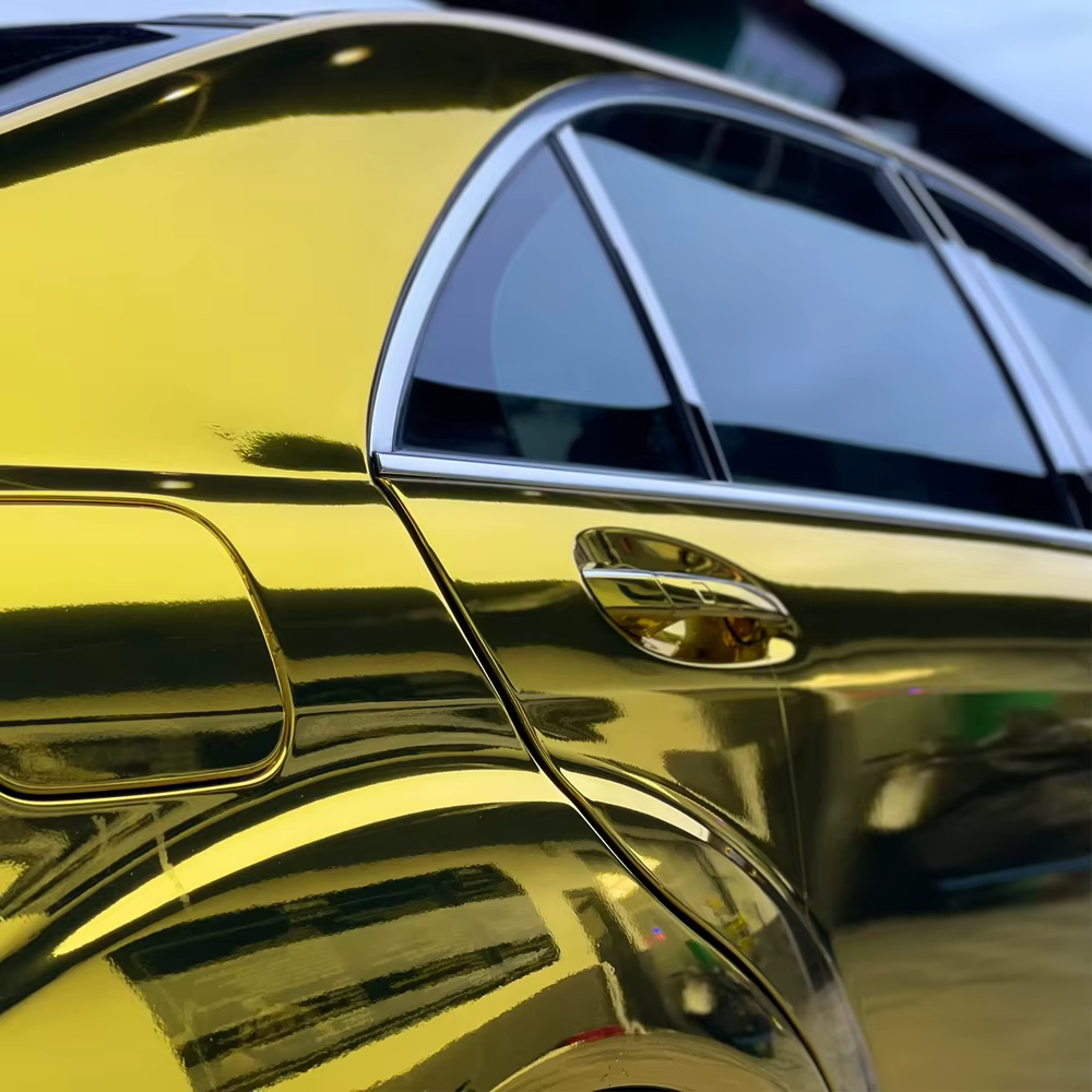 Chrome mirror vinyl wrap finish