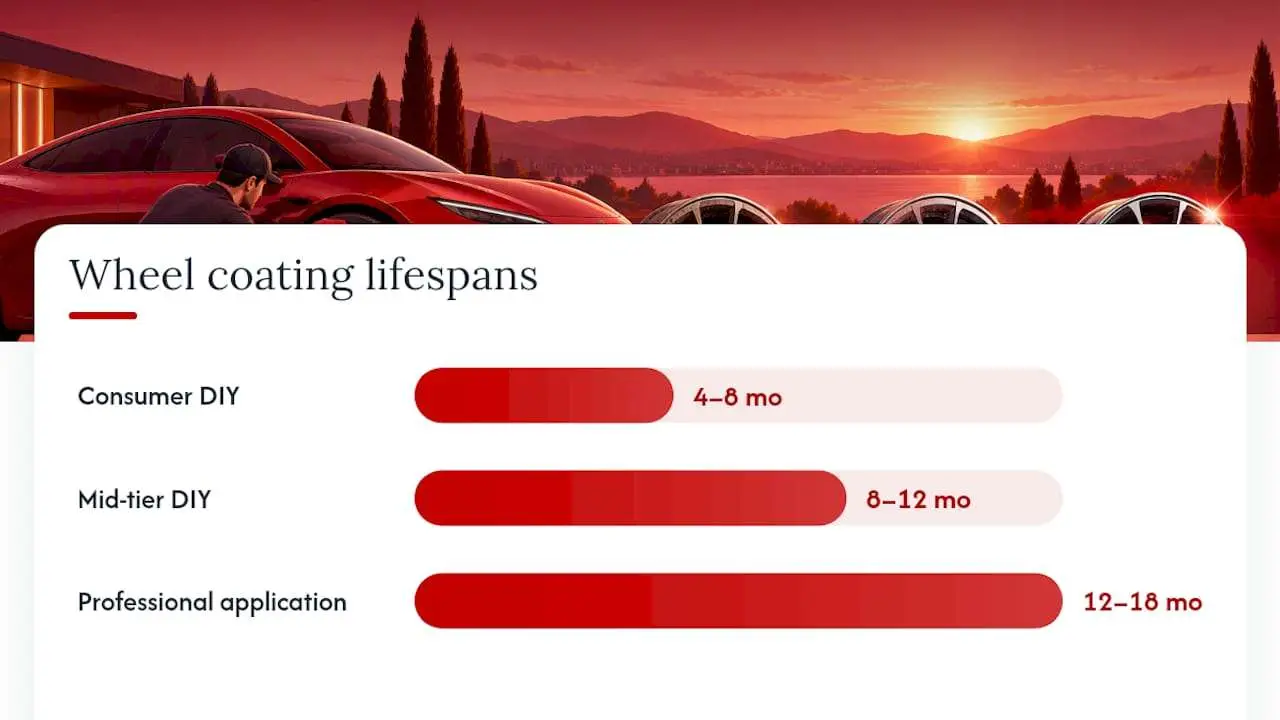 Wheel coating lifespan by product tier