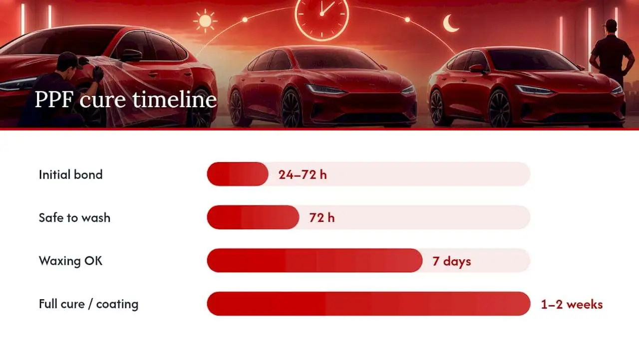 PPF curing and aftercare timeline