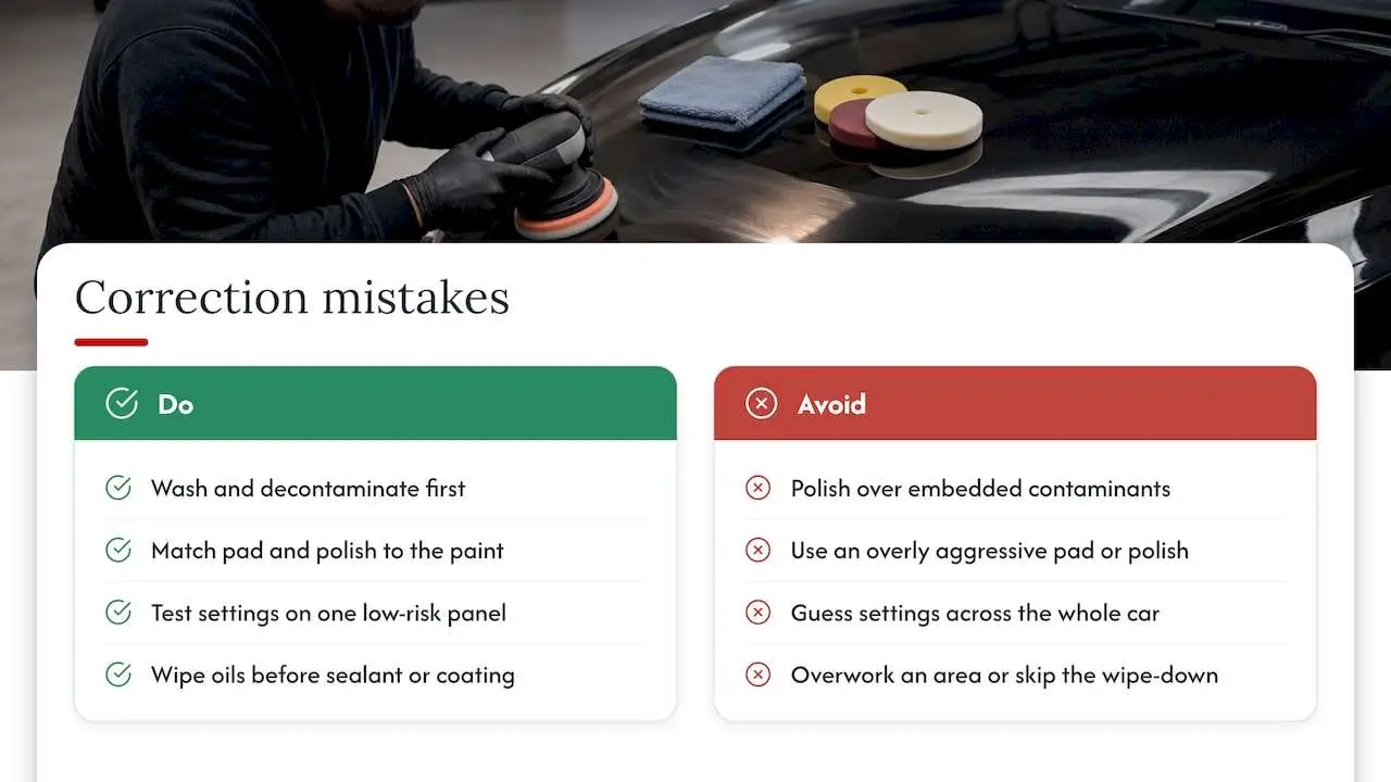 Five common risks during one-step paint correction